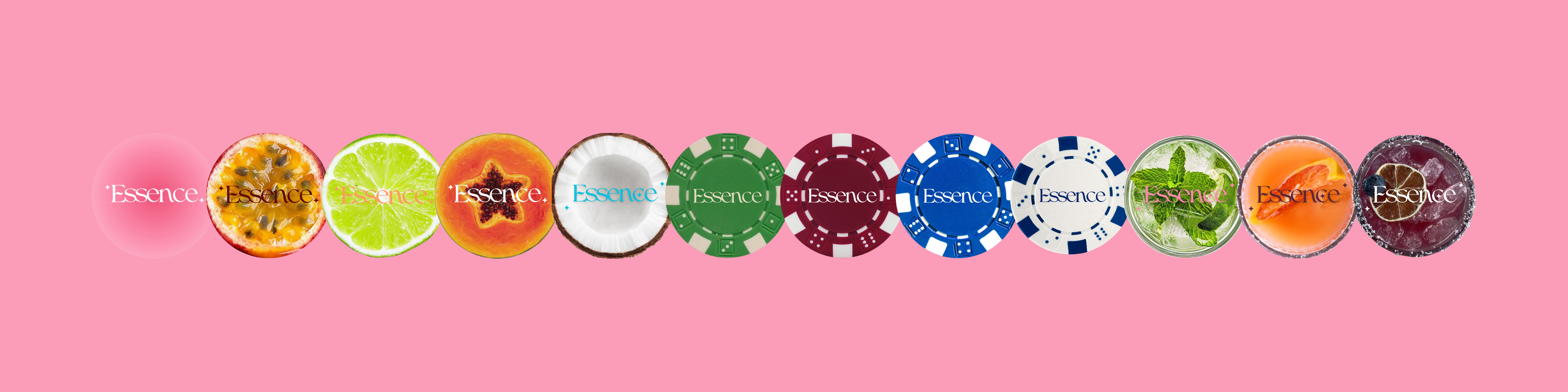 All Essence stickers — pink
